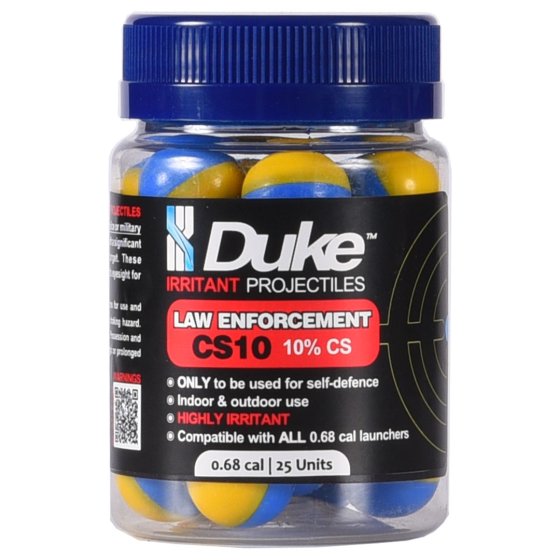 Kuličky Duke CS10 Law Enforcement Irritant Projectile .68 25 ks
