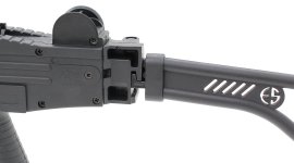 Plynová pistole Ekol ASI černá Sklopná Pažba cal.9mm