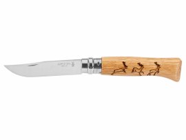 Nůž Opinel 8 Zavírací Inox Buk Motiv Jelena