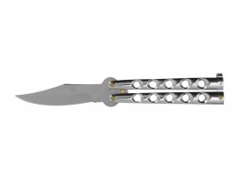 Nůž Joker motýlek chromovaný ostří 8,5 cm