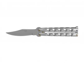 Nůž Joker motýlek chromovaný ostří 8,5 cm