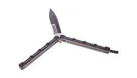 Nůž Joker Motýlek černý oxidované ostří 11 cm