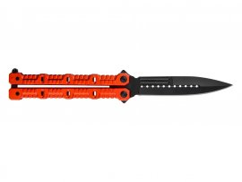 Nůž Joker motýlek červený oxidované ostří 11 cm