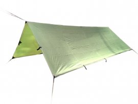 Turistická plachta tarp Tigerwood Tectum 3x3 m zelená