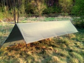 Turistická plachta tarp Tigerwood Tectum 3x3 m zelená