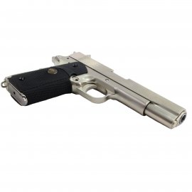Airsoft pistole WE 1911 (M. Chrome, BK grip)