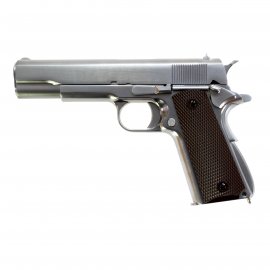 Airsoft pistole WE 1911 (M. Chrome,Brown grip)
