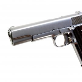 Airsoft pistole WE 1911 (M. Chrome,Brown grip)