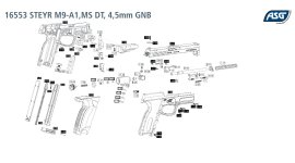 Vzduchová pistole ASG Steyr M9-A1 bicolor 4,5mm
