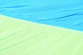Houpací síť NYLON 275x137 cm zeleno-modrá