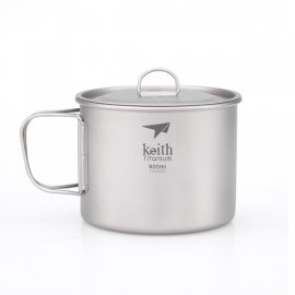 Titanový hrnek Keith s víčkem 900ml