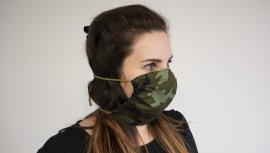 Rouška bavlněná vzor 95 čtverec