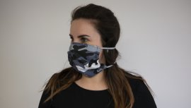 Rouška bavlněná zimní Camo čtverec