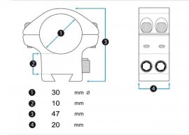 Montáž Element Optics Accu-Lite 22mm/30mm střední 2