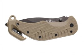 Záchranářský nůž ESP s hladkým ostřím - khaki 05.jpg