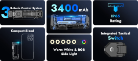 Svítilna Wuben X4 Black 3