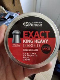 Recenze: Diabolo JSB Exact King Heavy MKII 6,35mm 300ks - 1