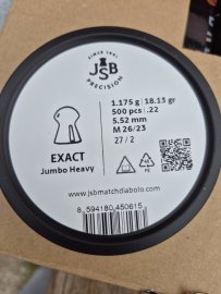 Recenze: Diabolo JSB Exact Jumbo Heavy 5,52mm 500ks - 2