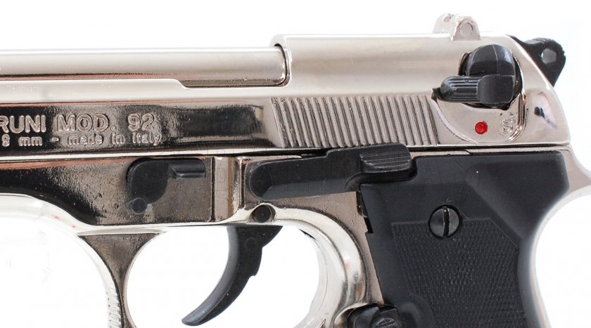 Plynová pistole Bruni 92 nikl cal.9mm