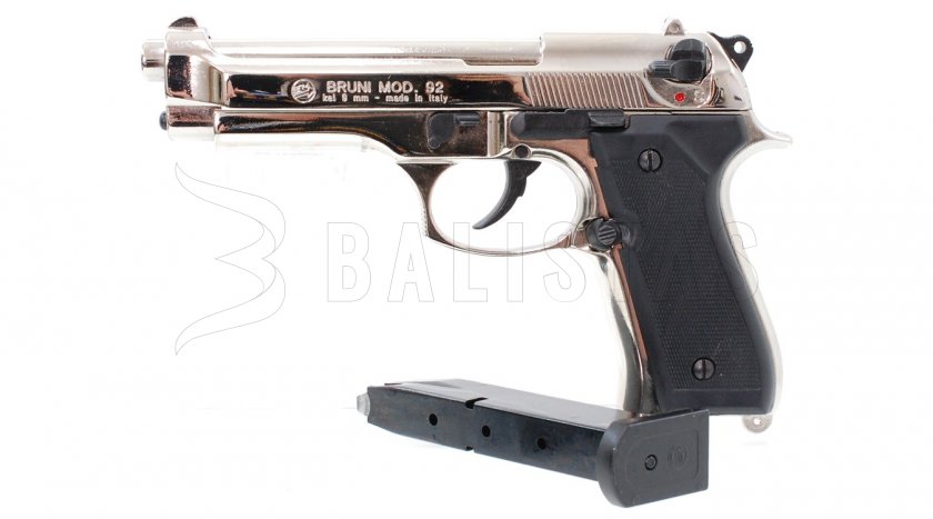 Plynová pistole Bruni 92 nikl cal.9mm