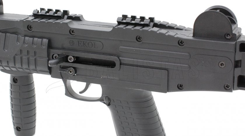 Plynová pistole Ekol ASI černá Sklopná Pažba cal.9mm