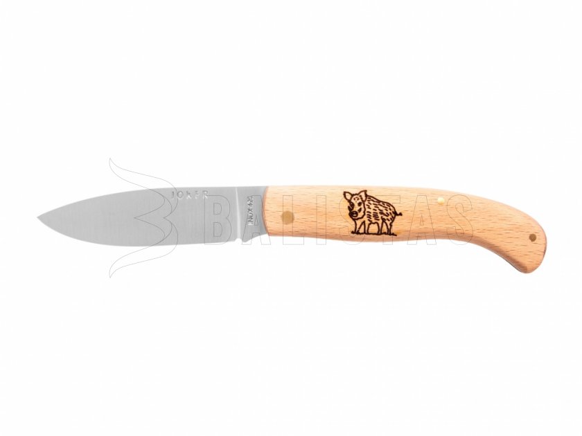 Nůž Joker NH78-3 dřevo motiv kance 8 cm