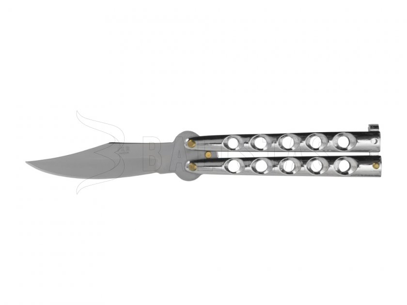 Nůž Joker motýlek chromovaný ostří 8,5 cm