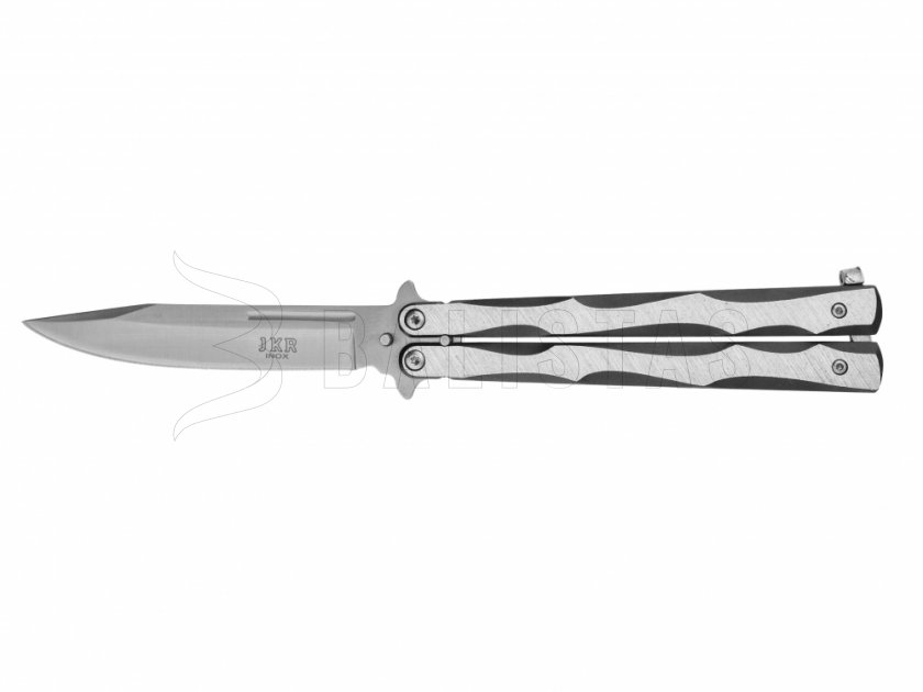Nůž Joker motýlek černo-stříbrný ostří 11 cm