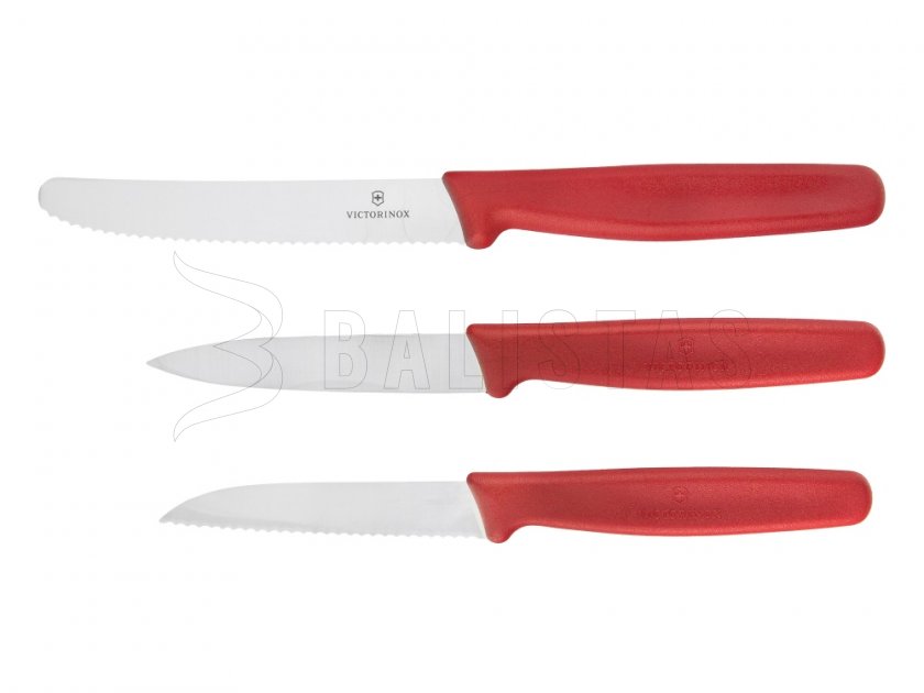 Sada 3 Kuchyňských Nožů Victorinox 5.1111.3 Červené Provedení
