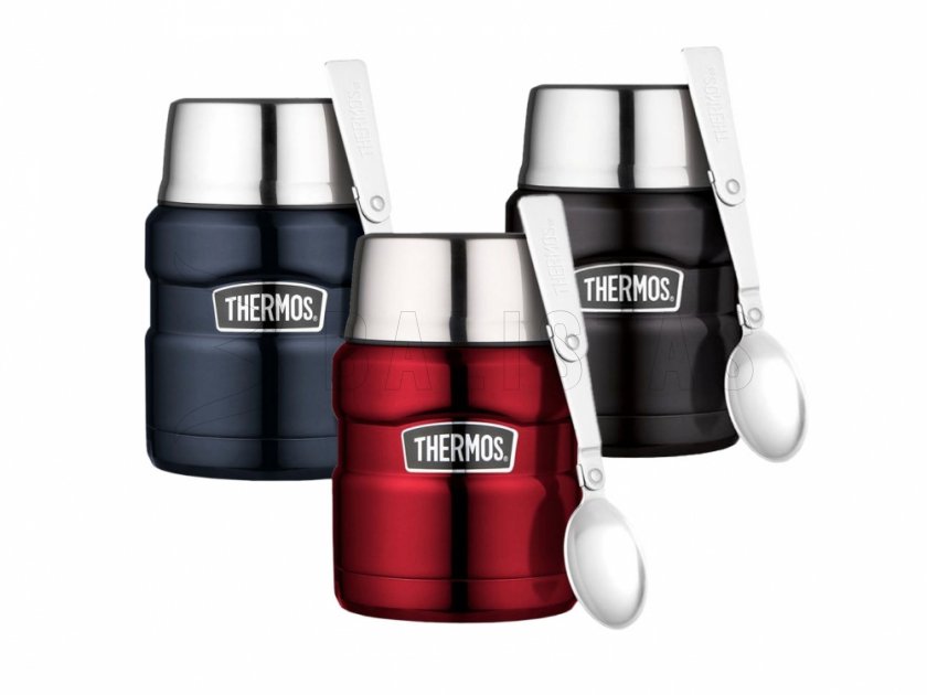 Termoska na jídlo se lžičkou Thermos King 0,47 l grafitová