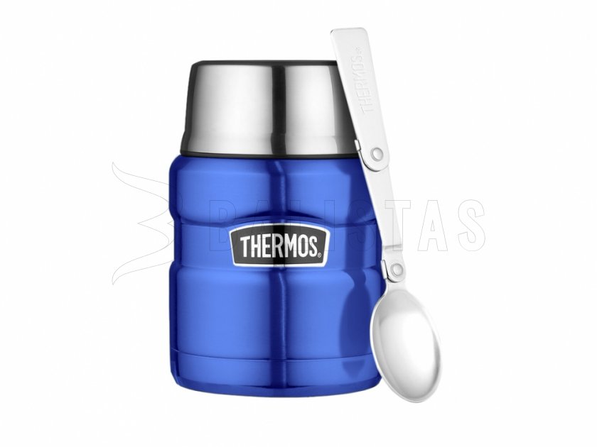 Termoska na jídlo se lžičkou Thermos King 0,47 l modrá