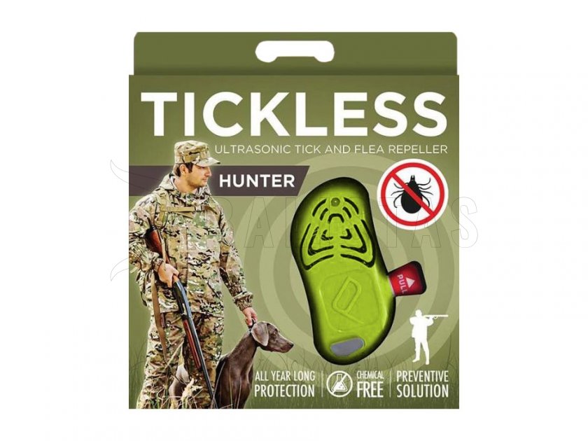 Odpuzovač klíšťat pro myslivce Tickless zelený