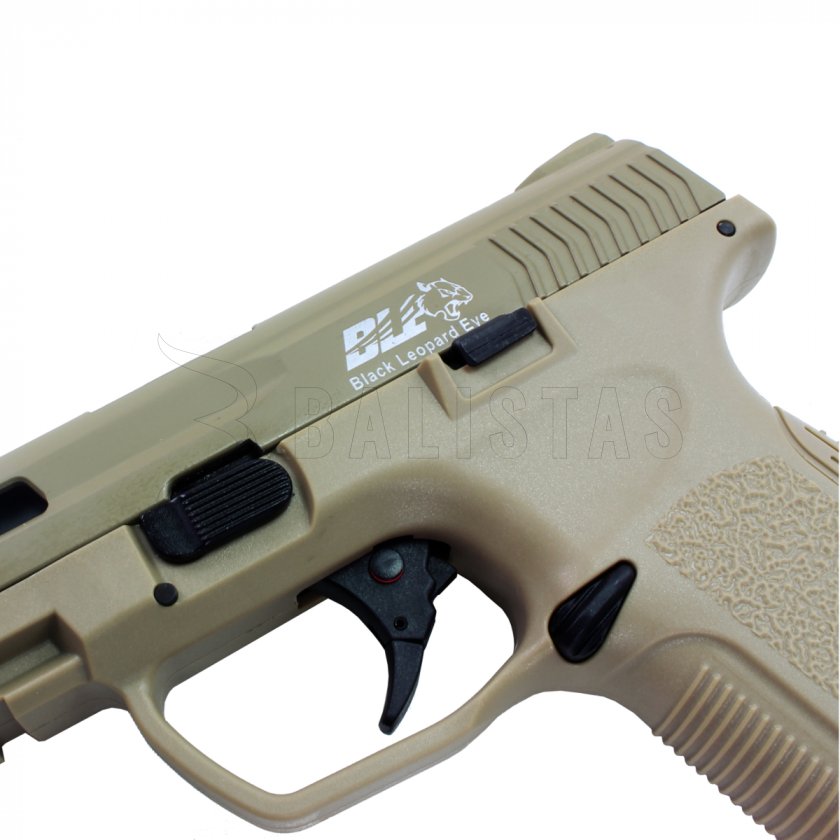 Airsoft pistole ICS BLE XAE blowback, TAN