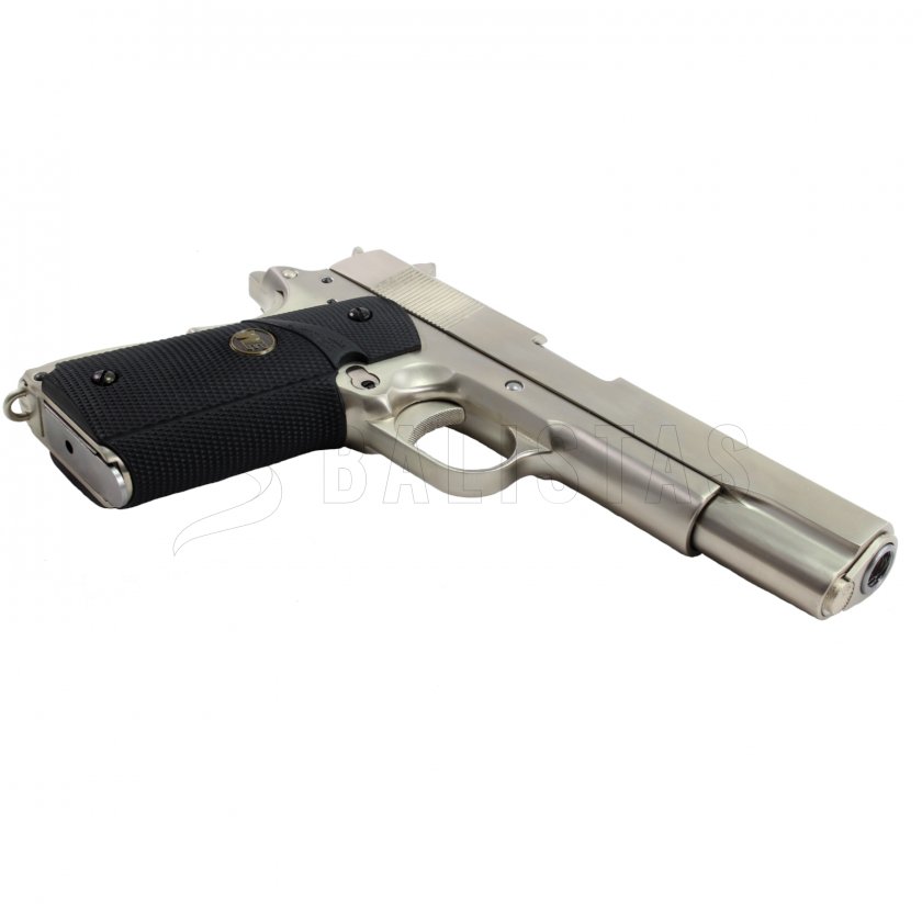 Airsoft pistole WE 1911 (M. Chrome, BK grip)