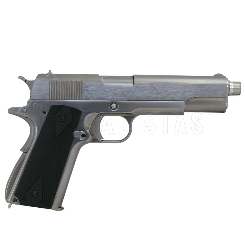 Airsoft pistole WE 1911 (M. Chrome,Brown grip)