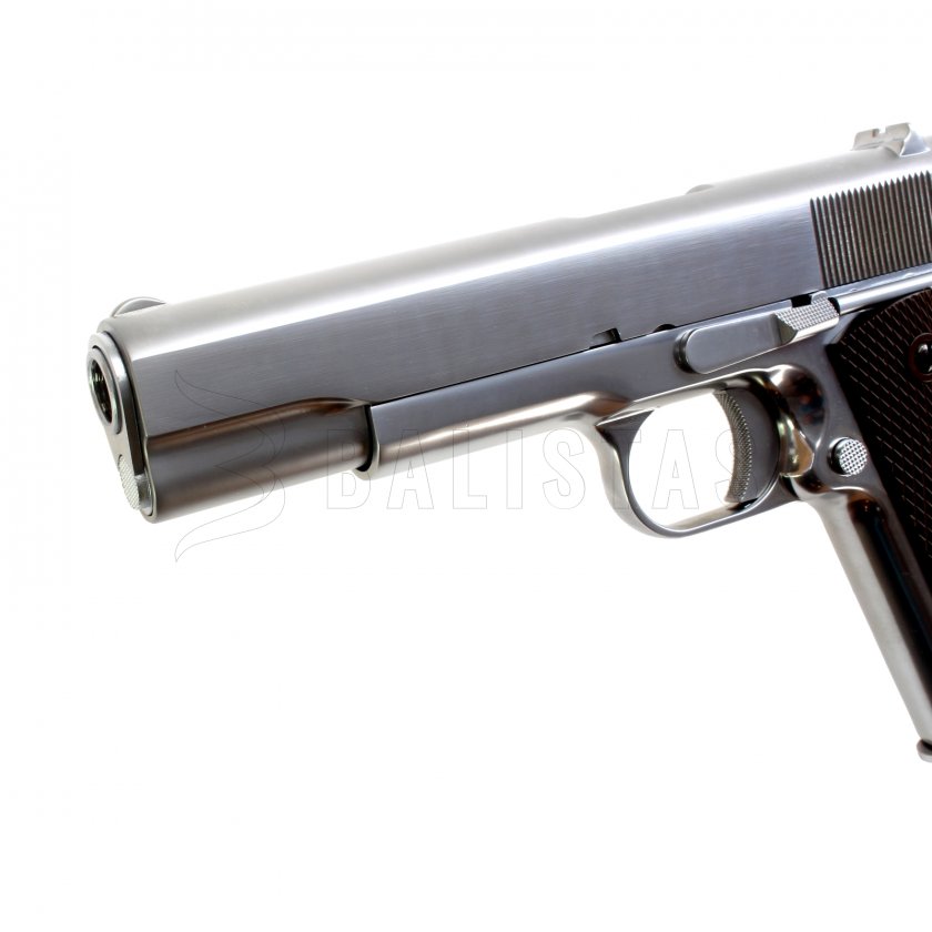 Airsoft pistole WE 1911 (M. Chrome,Brown grip)