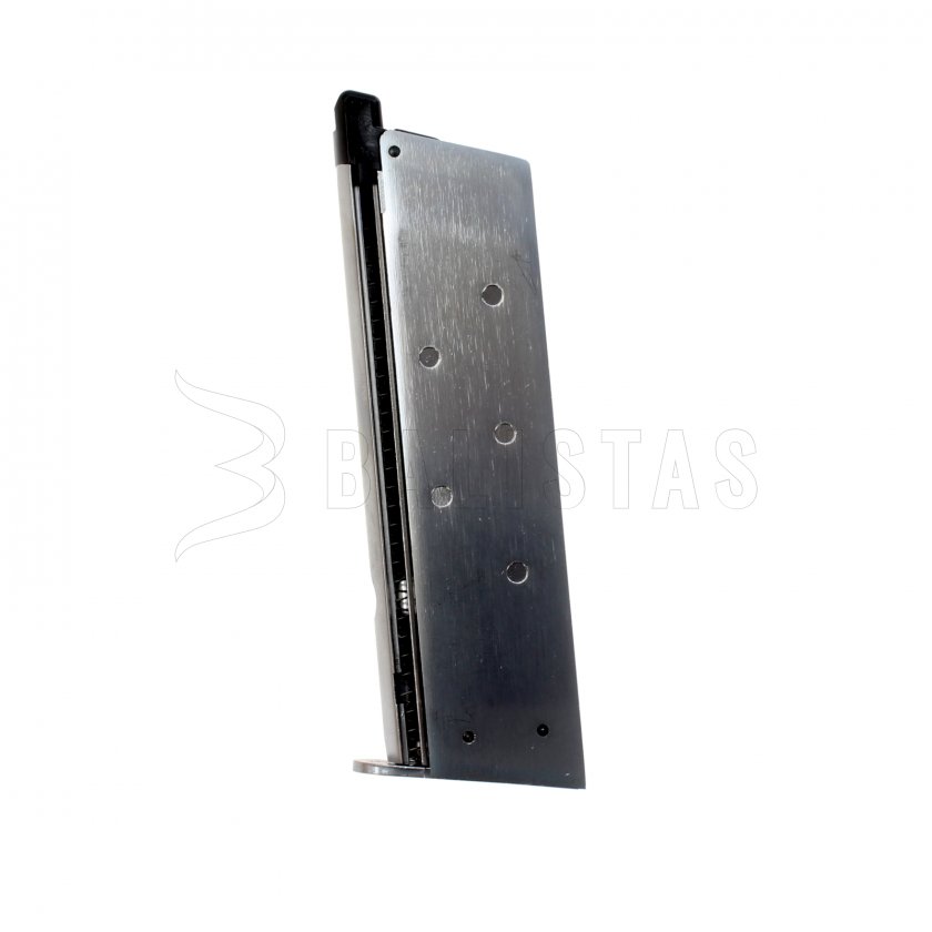 Airsoft pistole WE 1911 (M. Chrome,Brown grip)