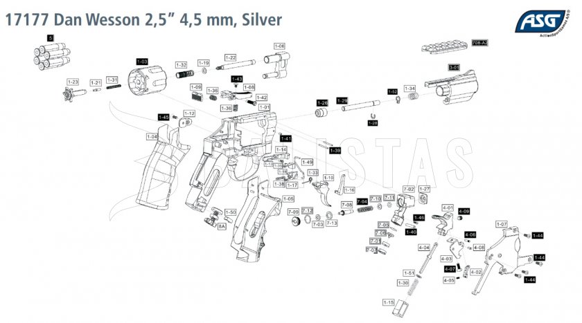 Vzduchový revolver ASG Dan Wesson 2,5" 4,5mm