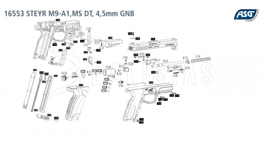 Vzduchová pistole ASG Steyr M9-A1 bicolor 4,5mm