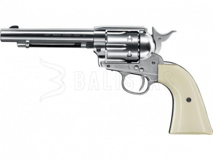 Vzduchový revolver Umarex Colt SAA .45 Diabolo nikl 4,5mm