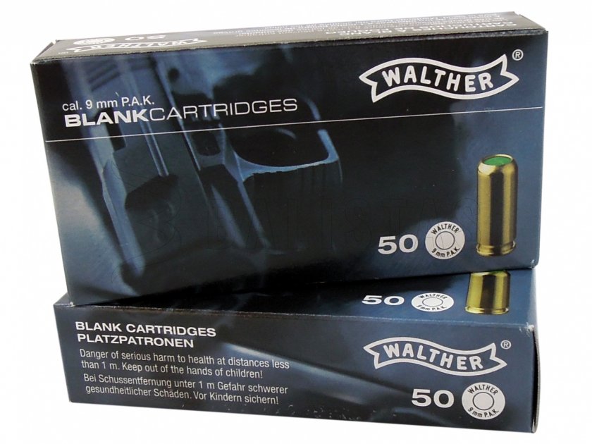 Startovací náboje Walther 9mm pistole 50ks