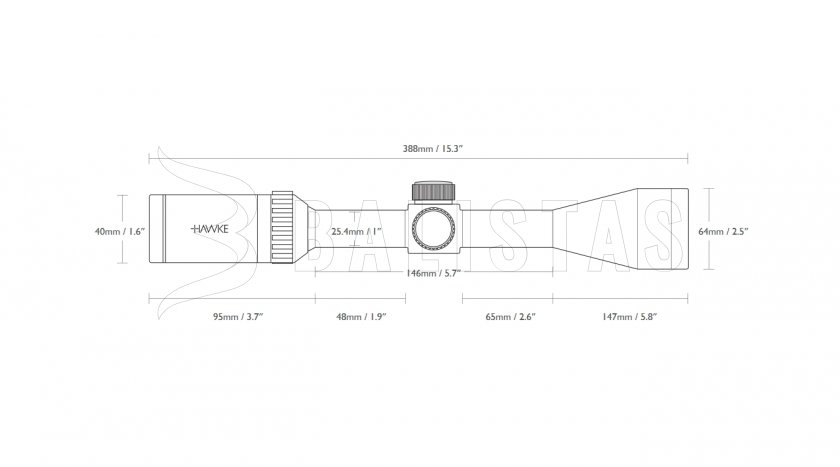 Puškohled Hawke Vantage 4-16x50 AO Mil Dot IR