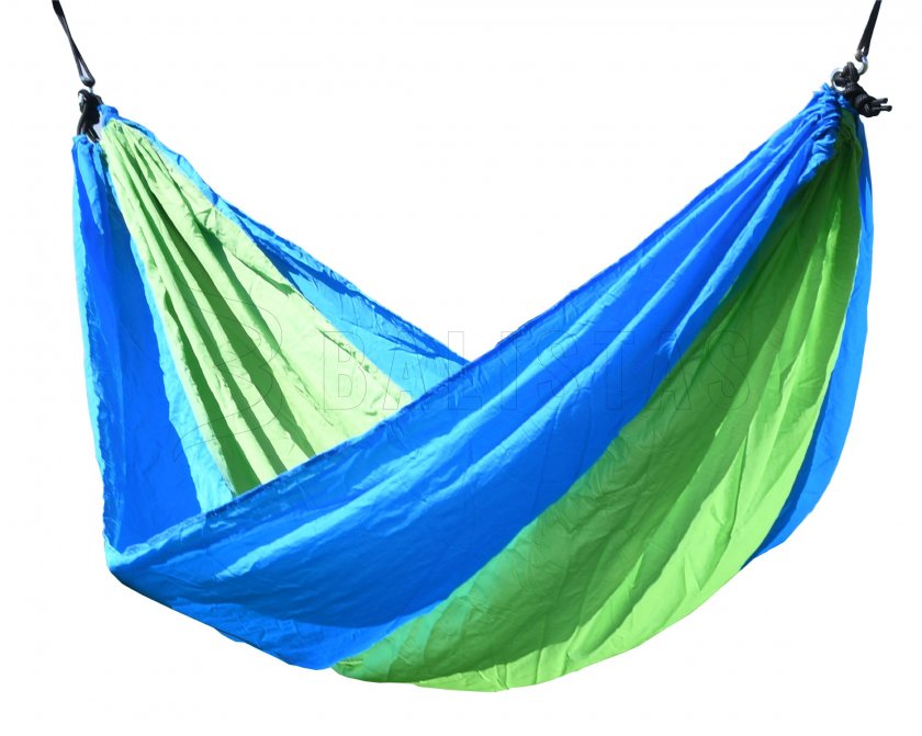 Houpací síť NYLON 275x137 cm zeleno-modrá