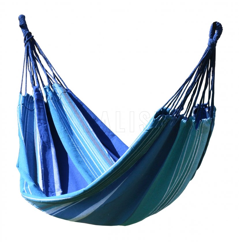 Houpací síť TEXTIL 200x100 cm modro-bílá