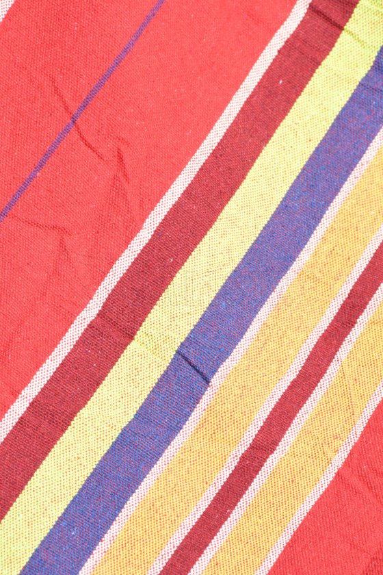 Houpací síť TEXTIL 200x100 cm červeno-žlutá