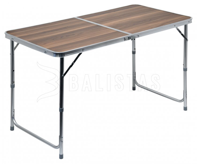 Stůl kempingový skládací Double teleskop. hnědý