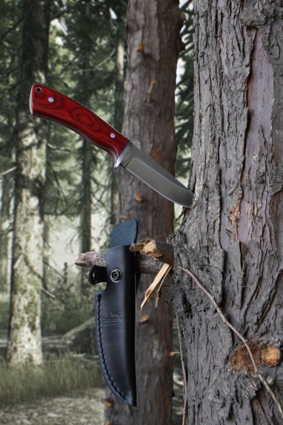 Dýka Trapper 21 cm s koženým pouzdrem