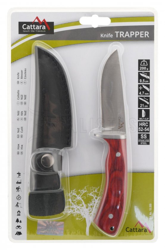 Dýka Trapper 21 cm s koženým pouzdrem