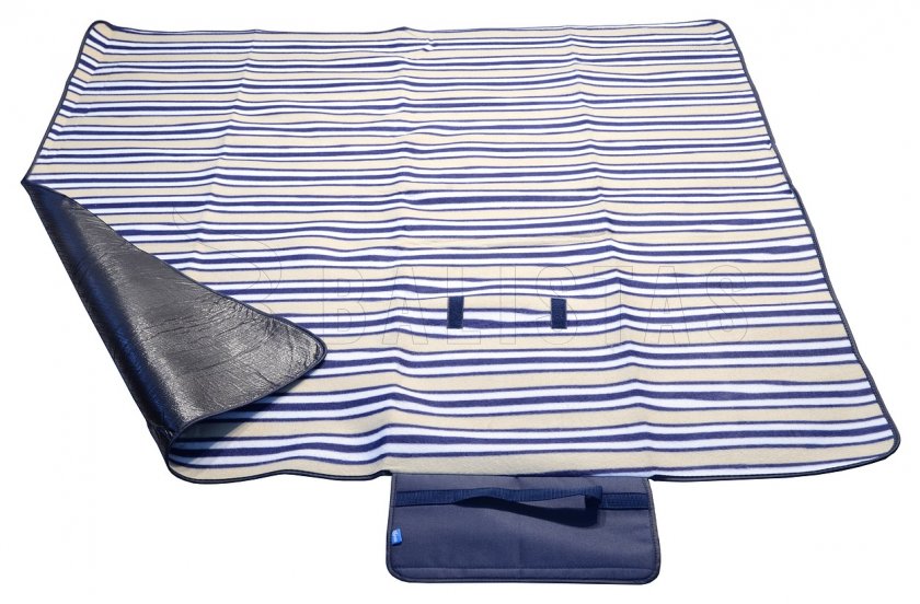 Pikniková deka Fleece 150x135 cm modrá