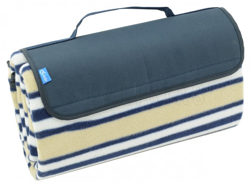 Pikniková deka Fleece 150x135 cm modrá